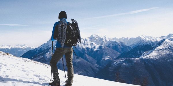 Ski poles and snow shoes