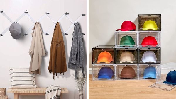 Closet hat organizer